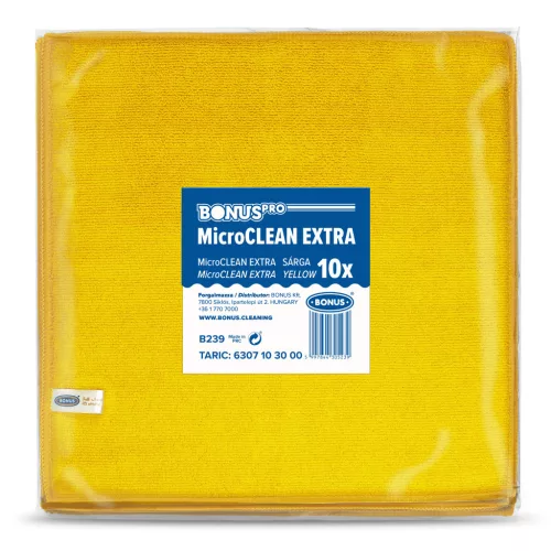 BonusPro MicroClean Extra kendő 40x40cm, 10db/csg (5csg/karton) sárga
