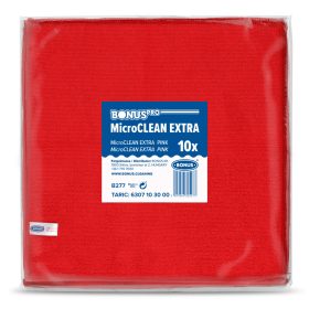 BonusPro MicroClean Extra kendő 40x40cm, 10db/csg piros BonusPro MicroClean Extra kendő 40x40cm, 10db/csg piros