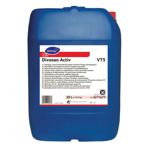 Divosan Activ VT5 20L - Folyékony fertőtlenítőszer 5% perecetsav tartalommal