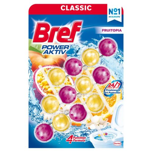 Bref wc tisztító golyós Mega Pack (3DB-OS, 9csg/karton) power aktiv 3X50g fruitopia