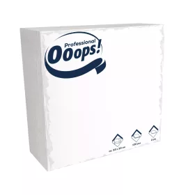 20 x 100 lap Ooops! Professional szalvéta 2 rétegű fehér 33 x 33 cm