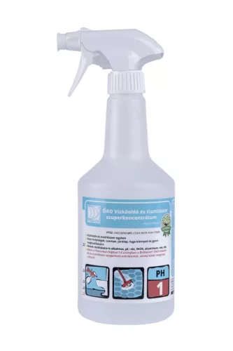 Brilliance ÖKO vízkőoldó és tisztítószer szuperkoncentrátum hígító flakon szórófejjel 750ml (üres)