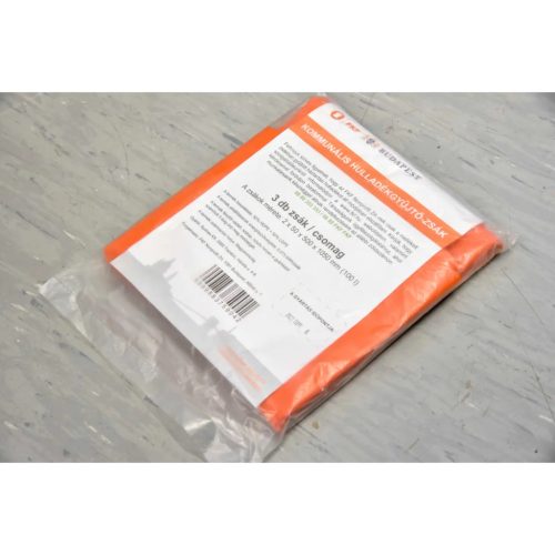 3 db FKF kommunális hulladékgyűjtő zsák narancssárga (100 l)