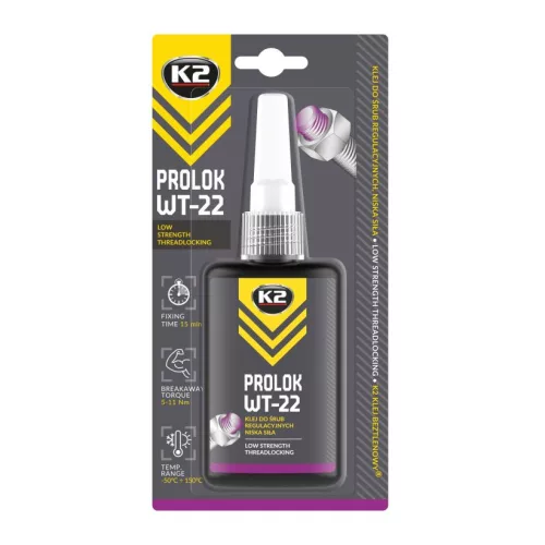 K2 PROLOK WT-22 50ml - alacsony szilárdságú anaerob ragasztó