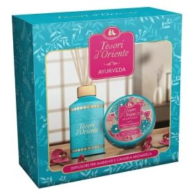 Tesori d'Oriente Ayurveda ajándékszett pálcás illatosító és illatgyertya (200 ml + 109 g)
