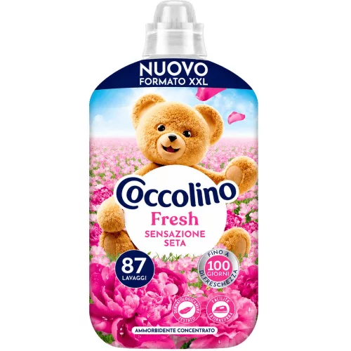 Coccolino öblítő koncentrátum Fresh Sensazione Seta - selymes és gyümölcsös virág illat 1,827 L, 87 mosás