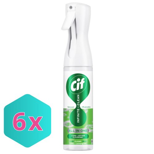 CIF Infinite+Clean All in One tisztítóspray 280ml Clean Lime & Lemongrass KARTON - 6 db