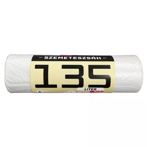 Mamuth szemeteszsák extra erős, 135L, 110x70cm, 10db/tekercs ÁTLÁTSZÓ/NATUR