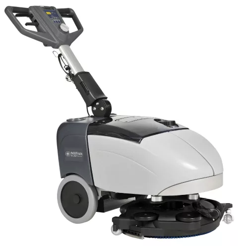 Nilfisk SC351 FULL PKG Li-Ion Batt gyalogkíséretű padlótisztító gép kefével és padtartóval