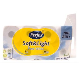   Perfex Soft&Light  Pure White WC papír - 3 rétegű, 16 tekercs