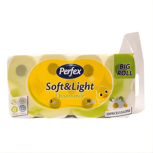 Perfex Soft&Light Kamilla illatú WC papír - 3 rétegű, 16 tekercs