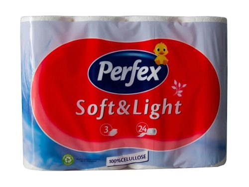 Perfex Soft&Light WC papír, hófehér - 3 rétegű 24 tekercses