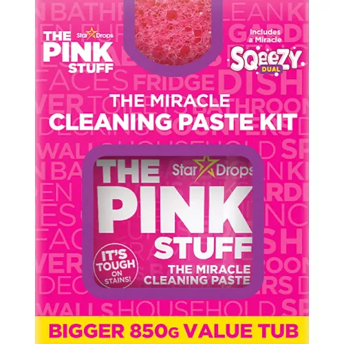 The Pink Stuff Miracle tisztítószett (Pink Stuff tiszítópaszta 850g + Pink Stuff Dual Sqeezy Dual szivacs)