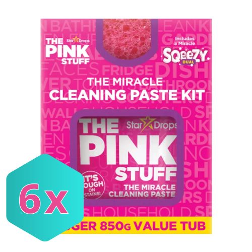 The Pink Stuff Miracle tisztítószett (Pink Stuff tiszítópaszta 850g + Pink Stuff Dual Sqeezy Dual szivacs)  KARTON - 6 db