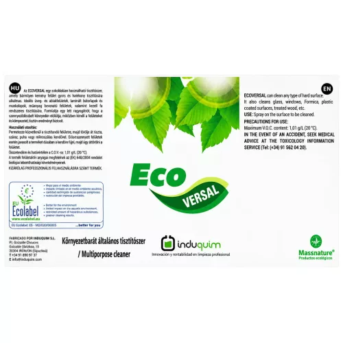 Inducap Ecoversal Szuperkoncentrált általános felülettisztító matrica