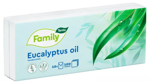 Tento Eucalyptus papírzsebkendő 3 réteg, 10x10 db/csomag