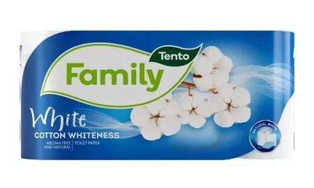 Tento Family Cotton Whiteness 8 tekercses toalettpapír