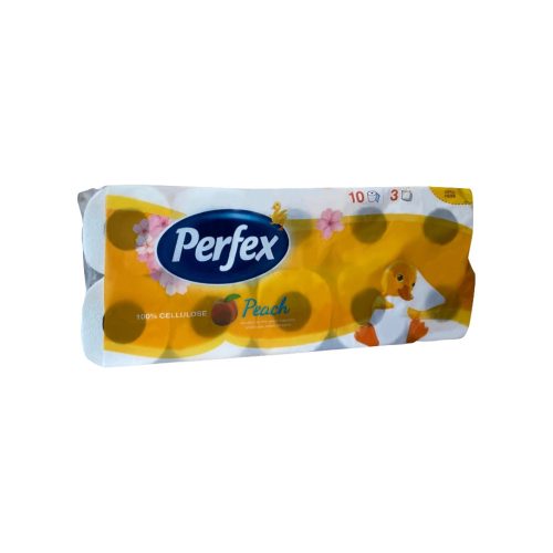 Perfex barack illatú WC papír - 3 rétegű, 10 tekercs