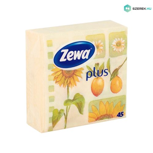 Zewa Plus napraforgó mintás szalvéta 33x33 - 1 rétegű 45db-os