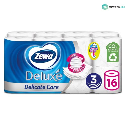 Zewa Deluxe toalettpapír illattalan Delicate Care - 3 rétegű 16 tekercses