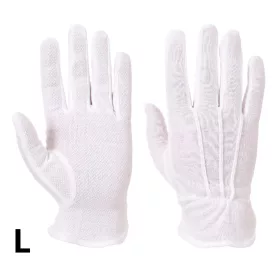   Portwest A080 textil kesztyű mikropontozott fehér "L"