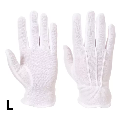 Portwest A080 textil kesztyű mikropontozott fehér "L"