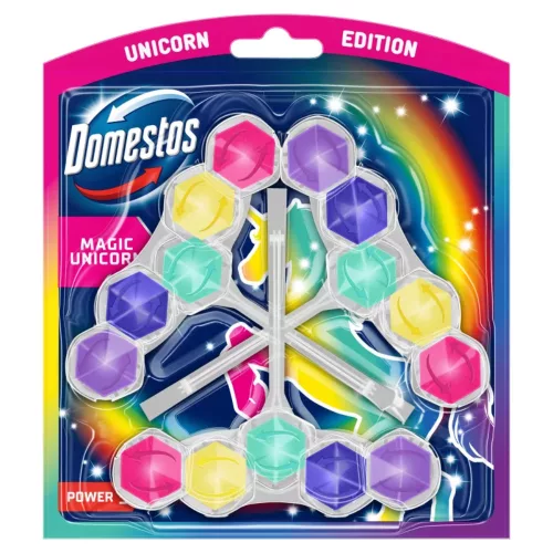 Domestos Power5 WC-frissítő blokk 3x50g Magic Unicorn