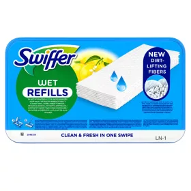   Swiffer Padlótörlő Utántöltőn NEDVES/WET citromos, 24 db/doboz
