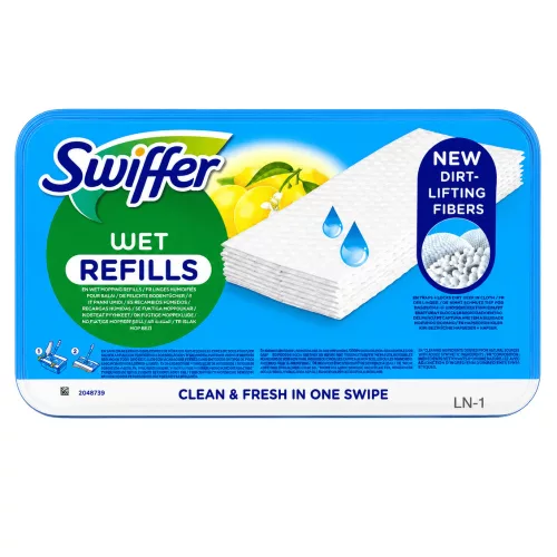 Swiffer Padlótörlő Utántöltőn NEDVES/WET citromos, 24 db/doboz