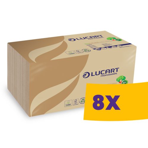 Lucart EcoNatural 130 T MAXI szalvéta - 2 rétegű, havanna, 30x30cm, 500 lap (Karton - 8 csomag)