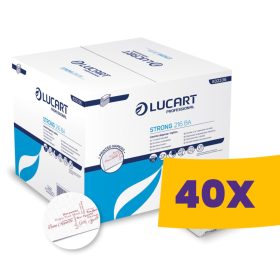   Lucart Strong 216 BA adagolós szalvéta - 2 rétegű, hófehér 24x16cm 150 lapos (Karton - 40 csomag)