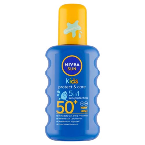 Nivea Kids Protect&Care hidratáló színezett gyermek napozó spray FF50+ 200ml (6db/karton)