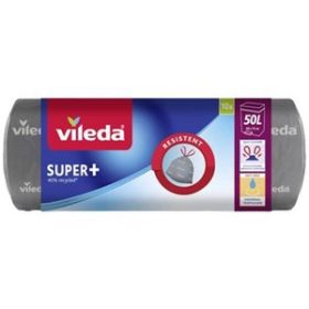 Vileda Super+ zárószalagos szemeteszsák 50Liter, 10db