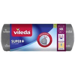 Vileda Super+ zárószalagos szemeteszsák 50Liter, 10db (24db/karton)