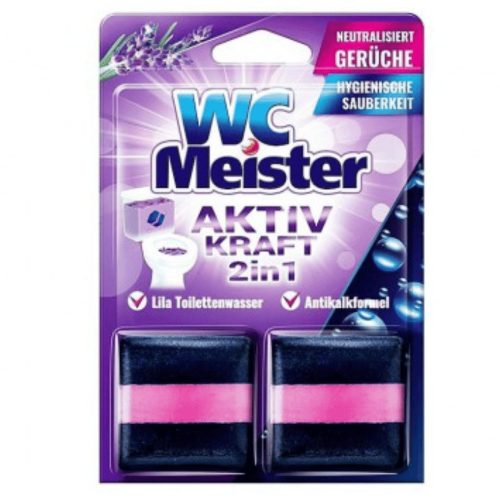 WC Meister Aktiv Kraft 2in1 WC tartálytabletta Levendula (2x50 g)