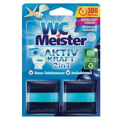 WC Meister Aktiv Kraft 2in1 tartálytabletta óceán (2x50 g)