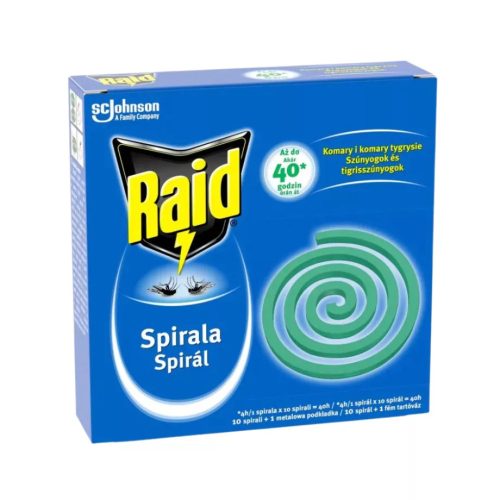 Raid Outdoor kültéri szúnyogirtó spirál - 10 db