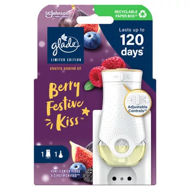 Glade elektromos légfrissítő készülék és utántöltő Berry Festive Kiss (20 ml)