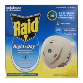   Raid Night & Day 240 órás szúnyog- és légyirtó párologtató készülék + 1db utántöltő