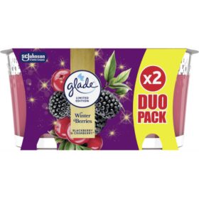 2 db Glade Winter Berries illatgyertya (224 g)