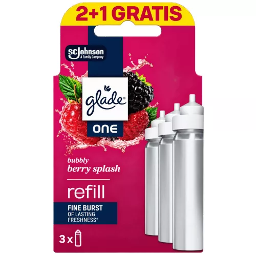 Glade ONE Automata koncentrált légfrissítő utántöltő 3x10ml Bubbly Berry Splash - Bogyós gyümölcsös