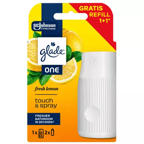 Glade ONE Automata Touch&Spray légfrissítő készülék+utántöltő 2x10ml Fresh Lemon - Friss citrom