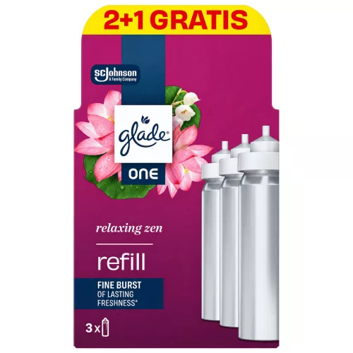 Glade ONE Automata koncentrált légfrissítő utántöltő 3x10ml Relaxing Zen - Lótuszvirág, gyöngyvirág és lágy fás jegyek