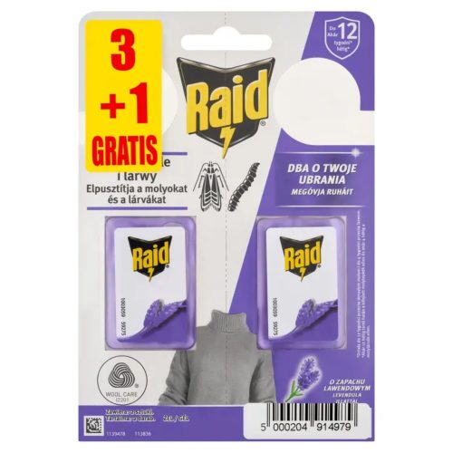 Raid molyriasztó zselé levendula illattal 3+1 db 6g (12csg/karton)