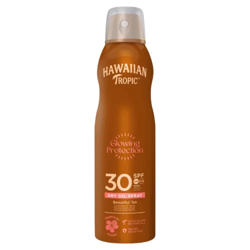 Hawaiian Tropic Glowing Protection Dry Oil Spray napvédő SPF30 (180 ml)