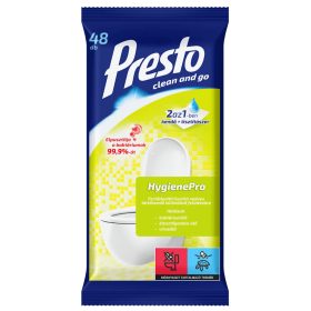 Presto clean and go HygienePro nedves fertőtlenítő kendő (48 db)