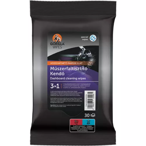 Gorilla Wipes Műszerfaltisztító Kendő (30 db)