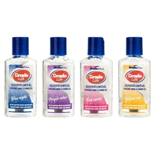 Bradolife kézfertőtlenítő gél 50ml PARFÜM Variációk (12db/karton)