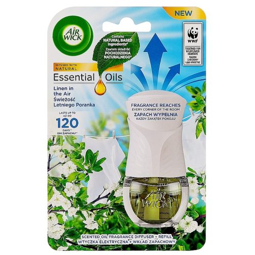 Air Wick elektromos illatosító készülék+utántöltő 19ml (6csg/karton) linen in the air