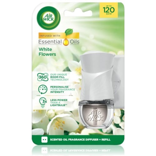 Air Wick elektromos illatosító készülék+utántöltő 19ml (6csg/karton) white flowers